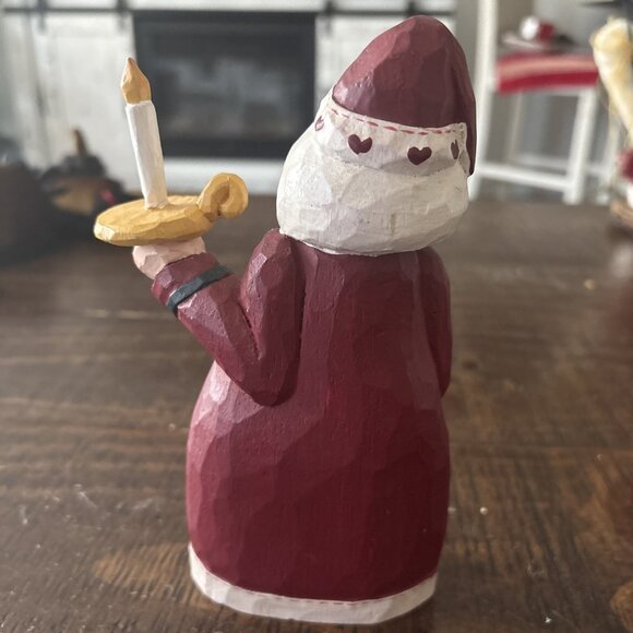 Midwest of Cannon Falls Folk Art Eddie Walker 6.5” tall wooden Tabby Cats Candle - Picture 4 of 6